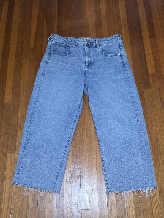 Kut from the Kloth Denim - KUT From The Kloth Gwen Jeans 6P Wide Leg Slouchy High Rise Raw Hem Crop Denim